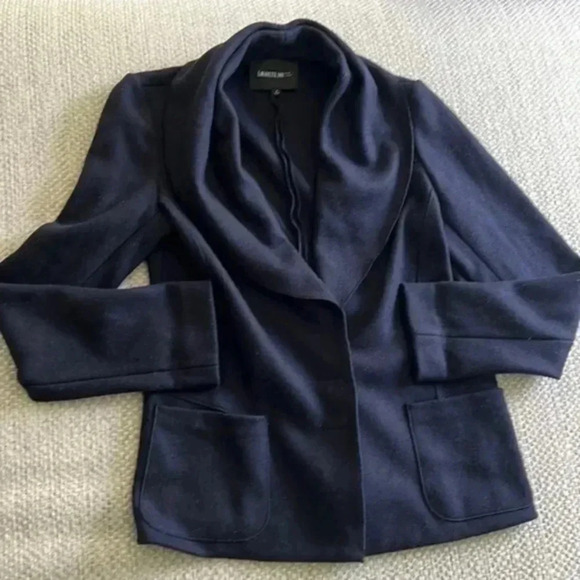 LAFAYETTE 148 navy wool bled jacket size 4 - Picture 1 of 8